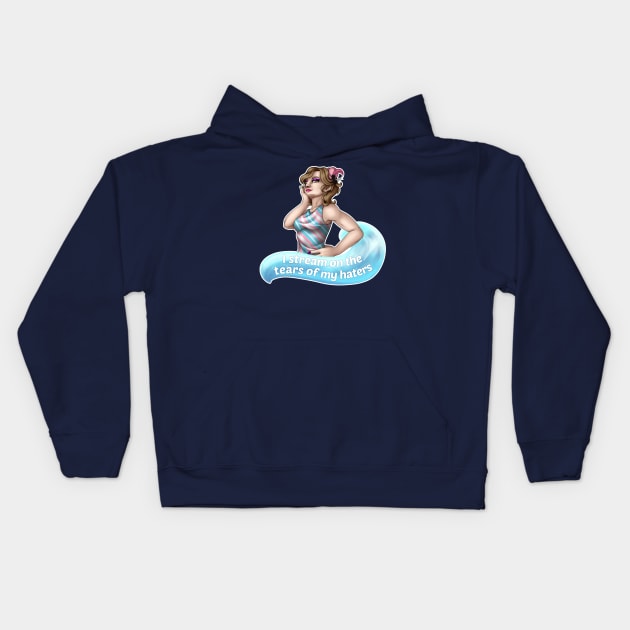 I stream on the tears of my haters Kids Hoodie by Crossed Wires